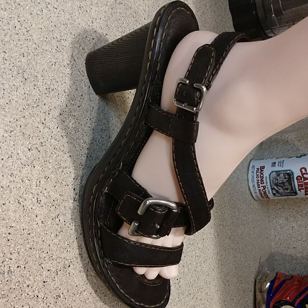 👍 Born Strappy Heels Sizel 9 /40.5 Brown.    A6
